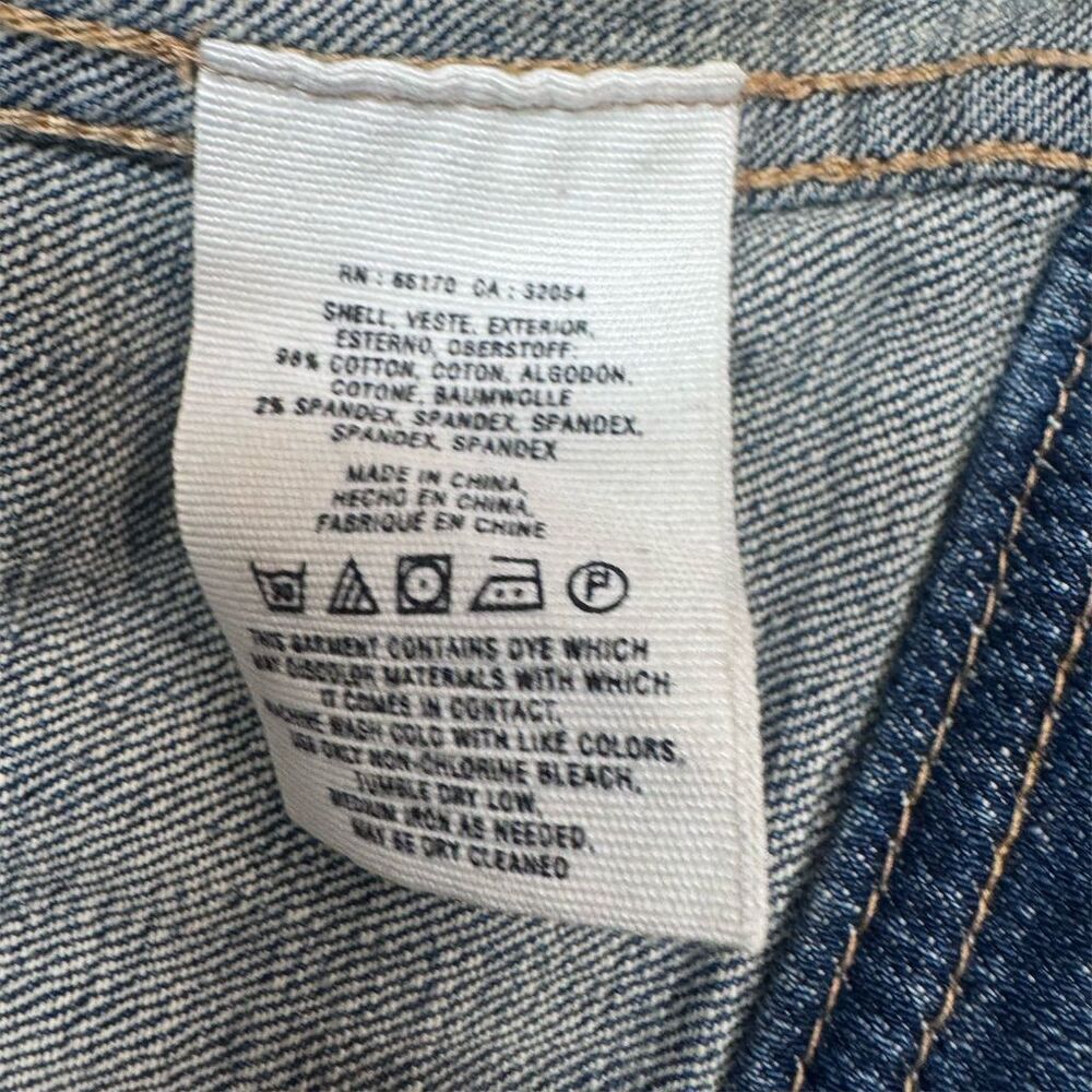 EUC Pilcro Women's Blue Denim Jean Jacket Size L Button-Front - Picture 6 of 8